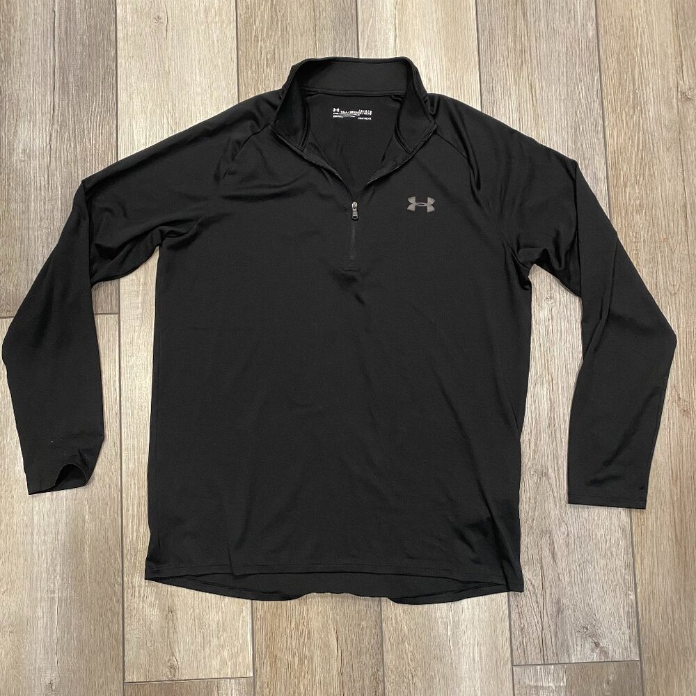 Men's UnderArmour black 1/4 zip - Large Tall